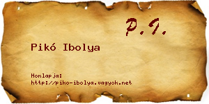 Pikó Ibolya névjegykártya
